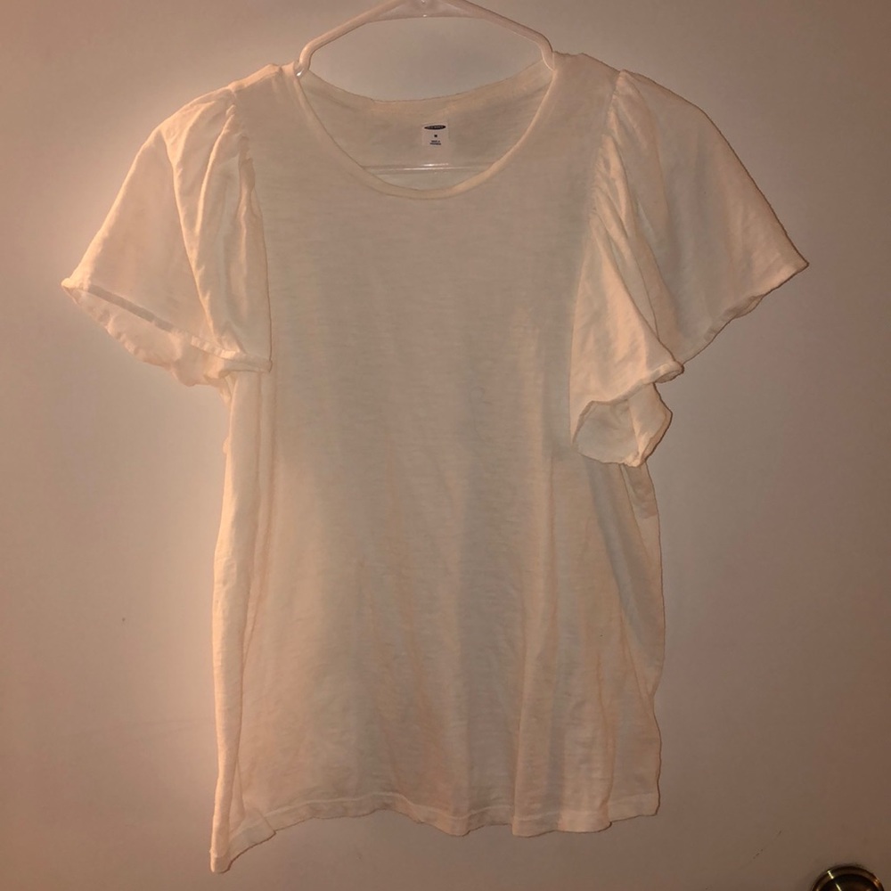 White Top with Flowy Sleeves